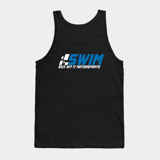 SWIM Team Logo - White Lettering T-Shirt Tank Top by Zero X Designs